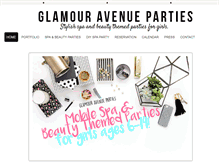 Tablet Screenshot of glamouravenueparties.com